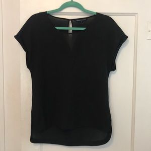 French connection dark green blouse